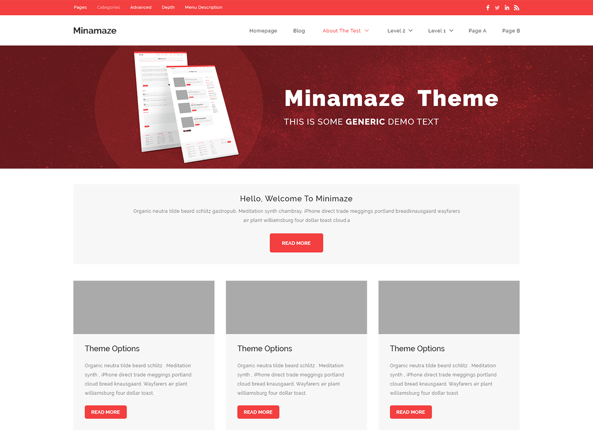 Minamaze eMagazine theme screenshot