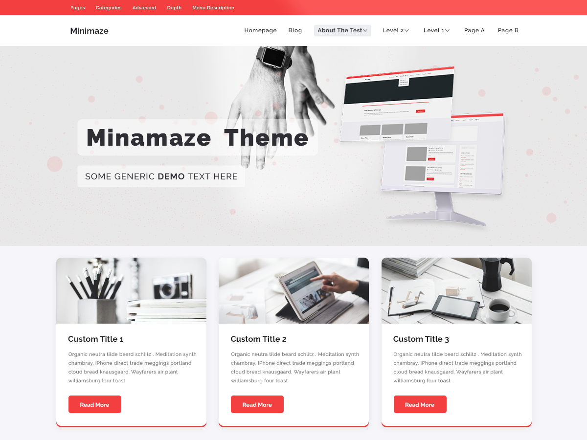 Minamaze iMagazine theme screenshot
