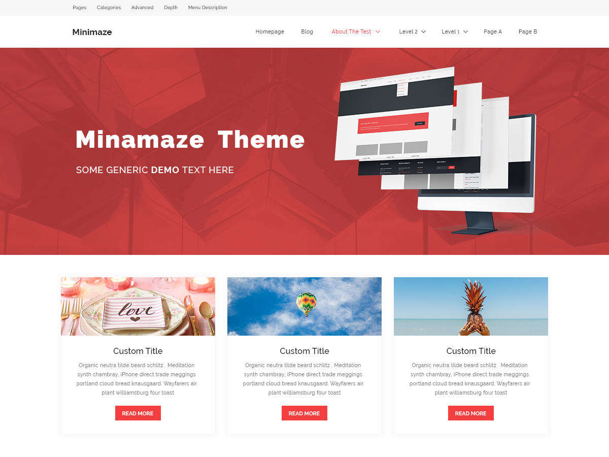 Minamaze Store theme screenshot