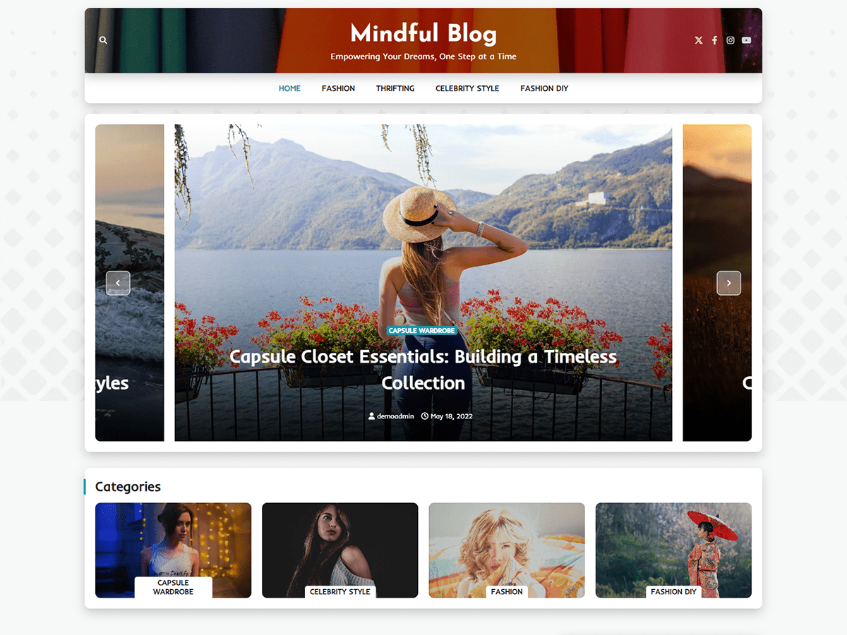 Mindful Blog theme screenshot