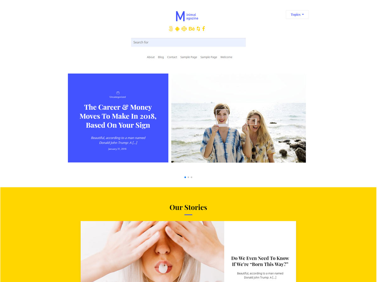 Minimal Magazine theme screenshot