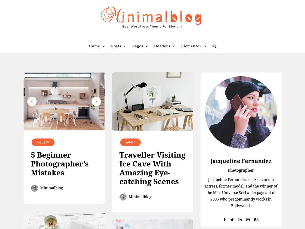 MinimalBlog theme screenshot