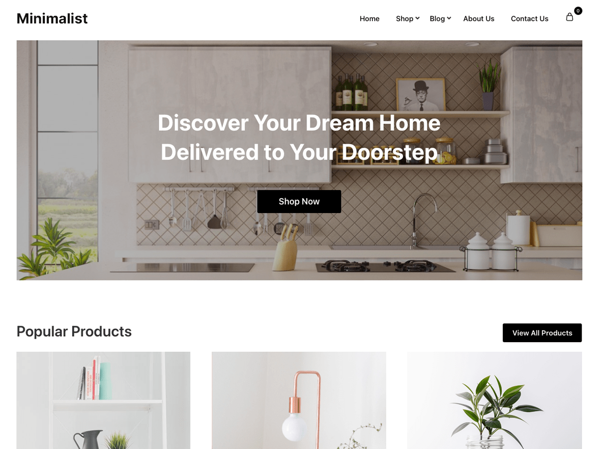 Minimalist eCommerce theme screenshot