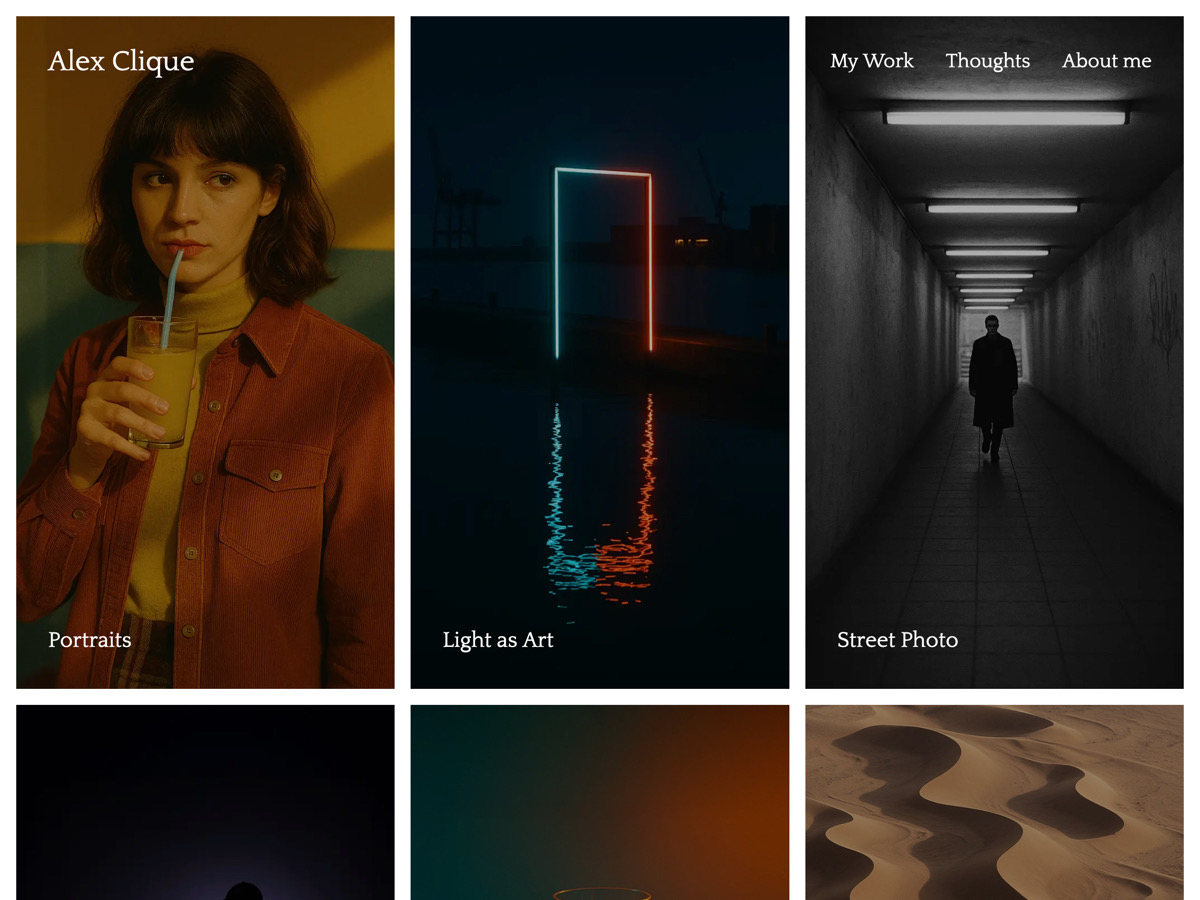 Minimalist Photography Portfolio theme screenshot