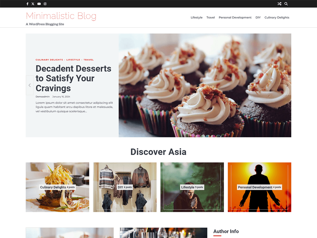 Minimalistic Blog theme screenshot