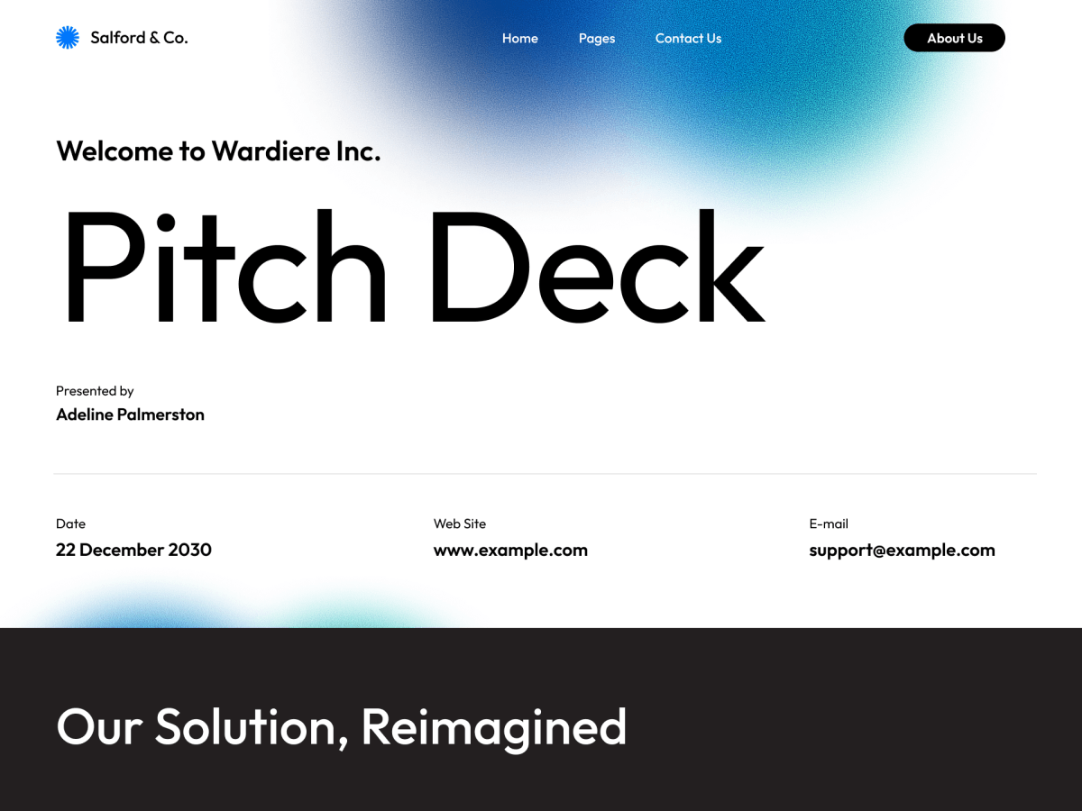 Minimalistic Portfolio theme screenshot