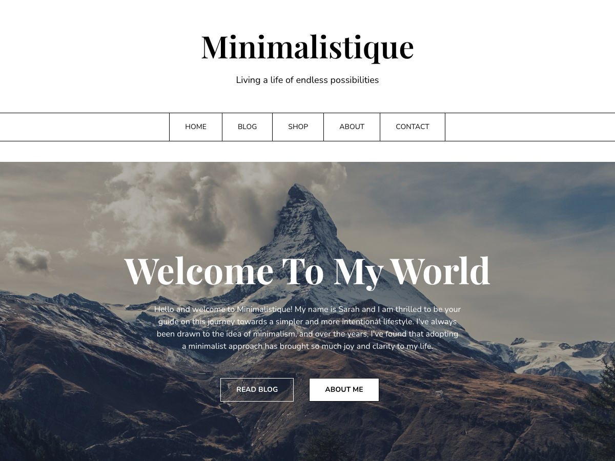 Minimalistique theme screenshot