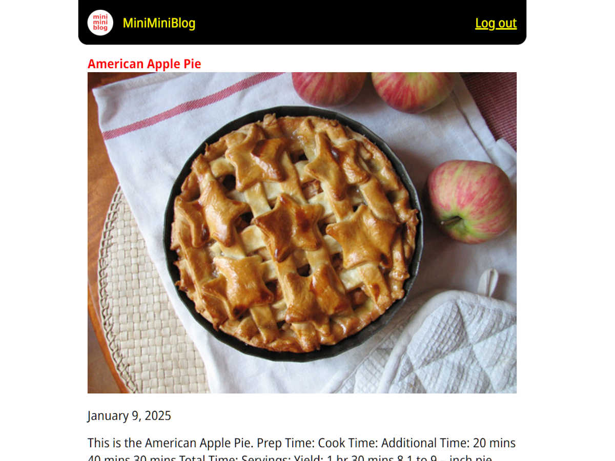 MiniMiniBlog theme screenshot