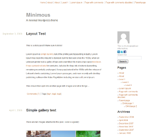 Minimous theme screenshot