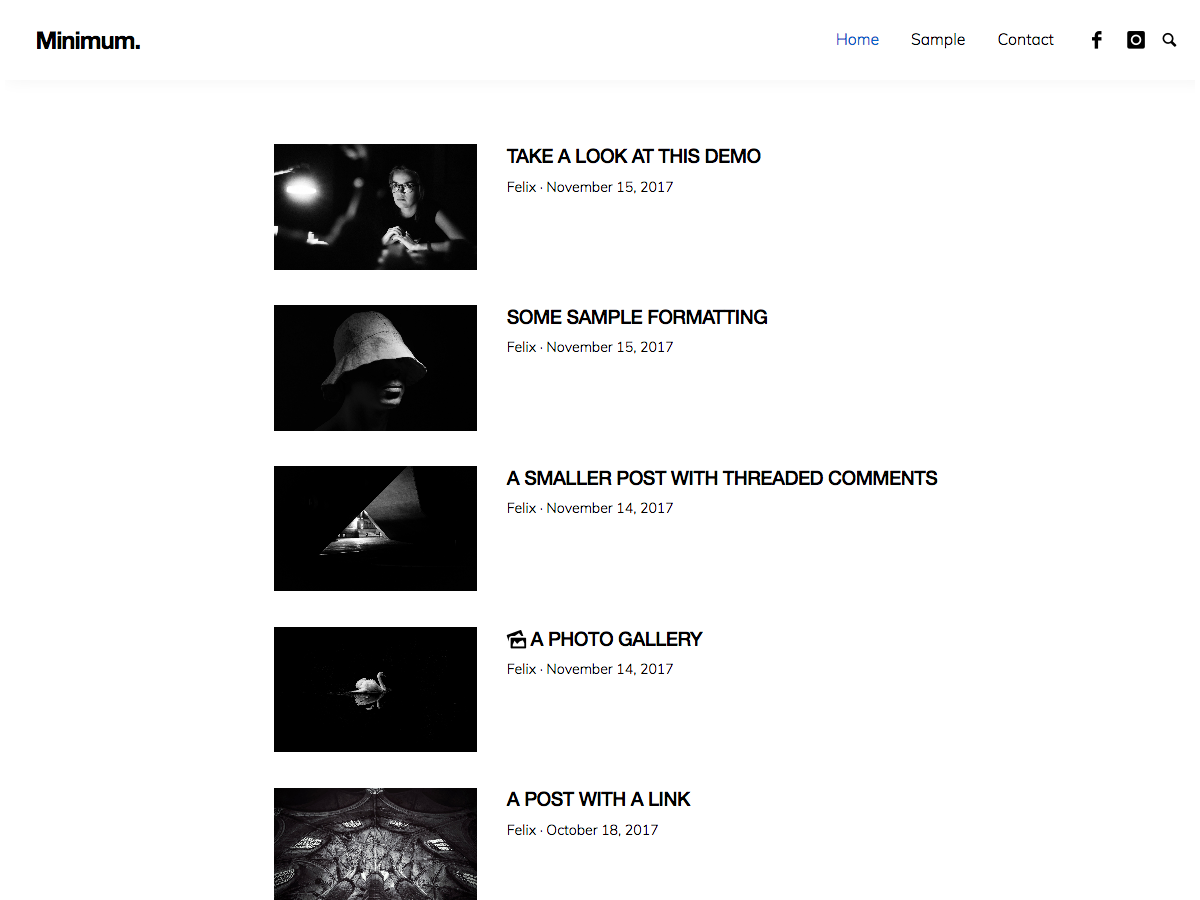 Minimum Minimal theme screenshot