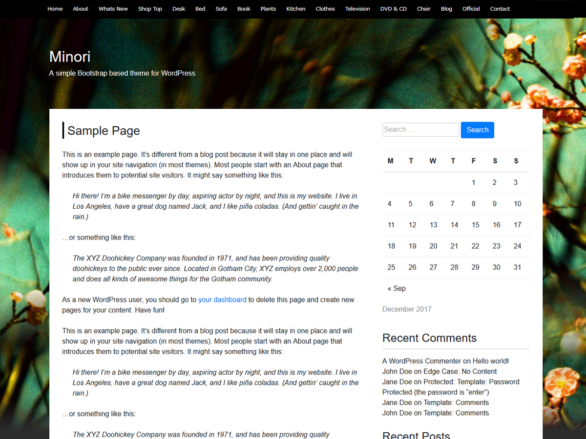 minori theme screenshot