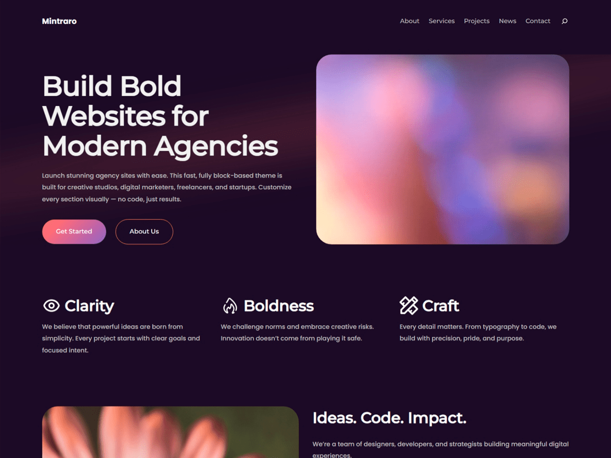 Mintraro theme screenshot