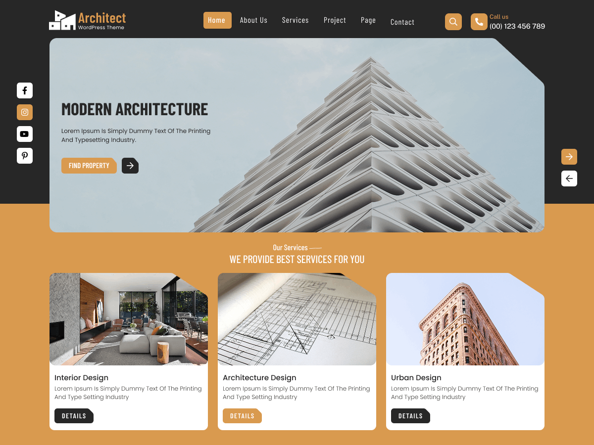 Misbah Architecture Blocks theme screenshot