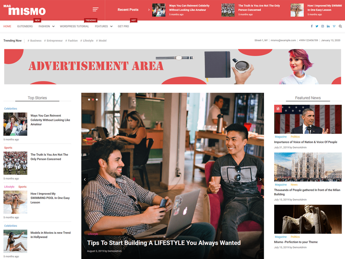 Mismo theme screenshot