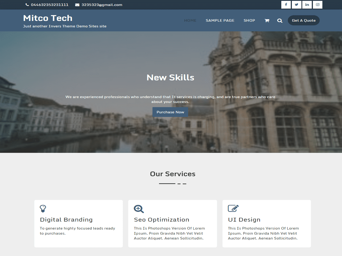 Mitco Tech theme screenshot