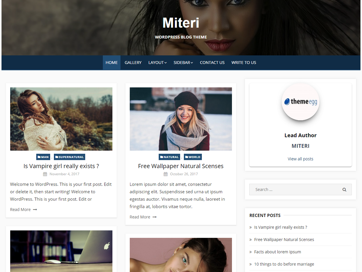 Miteri theme screenshot