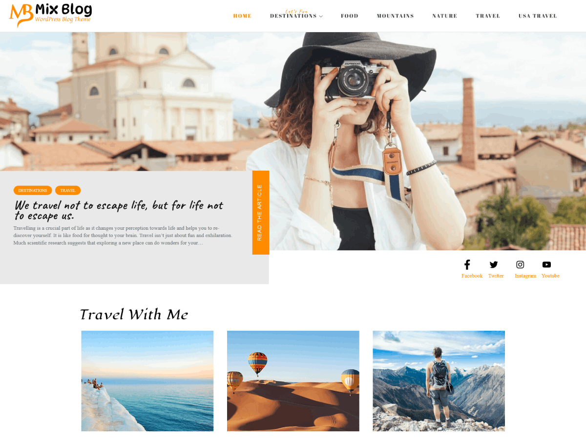 Mix Blog theme screenshot