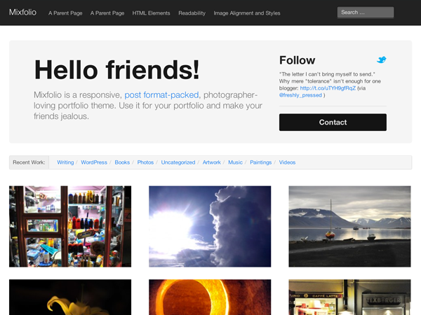 Mixfolio theme screenshot