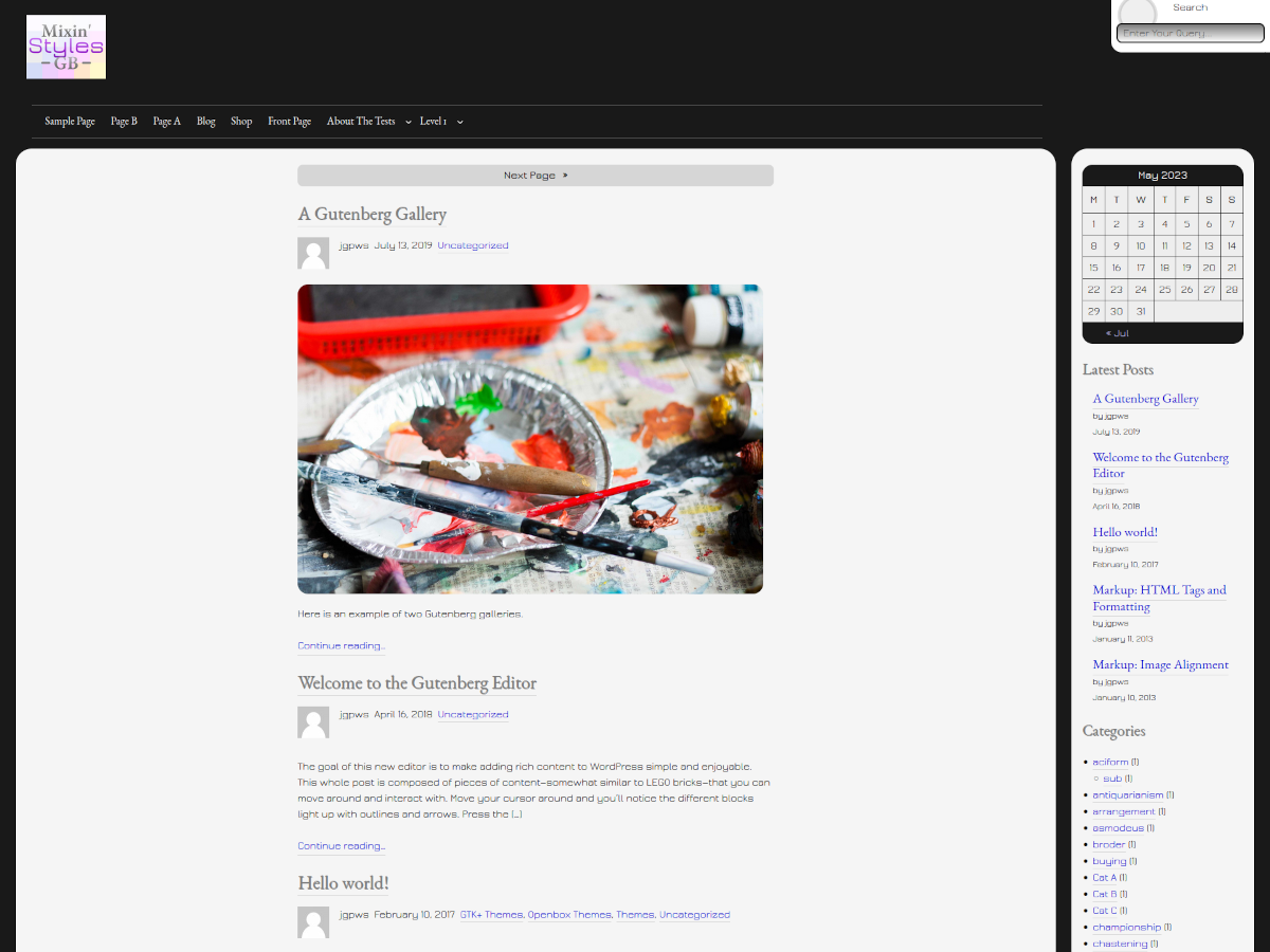 Mixin' Styles- GB theme screenshot