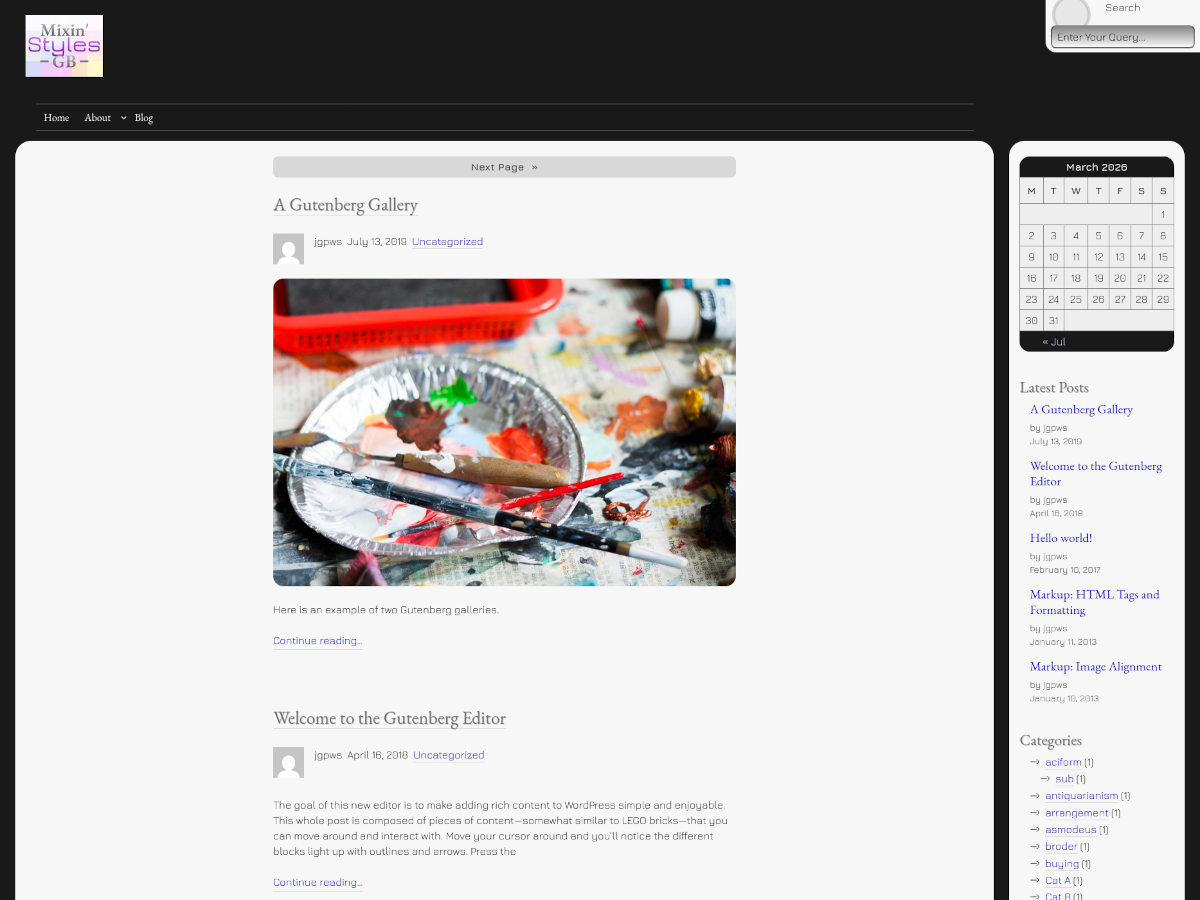 Mixin' Styles- GB theme screenshot