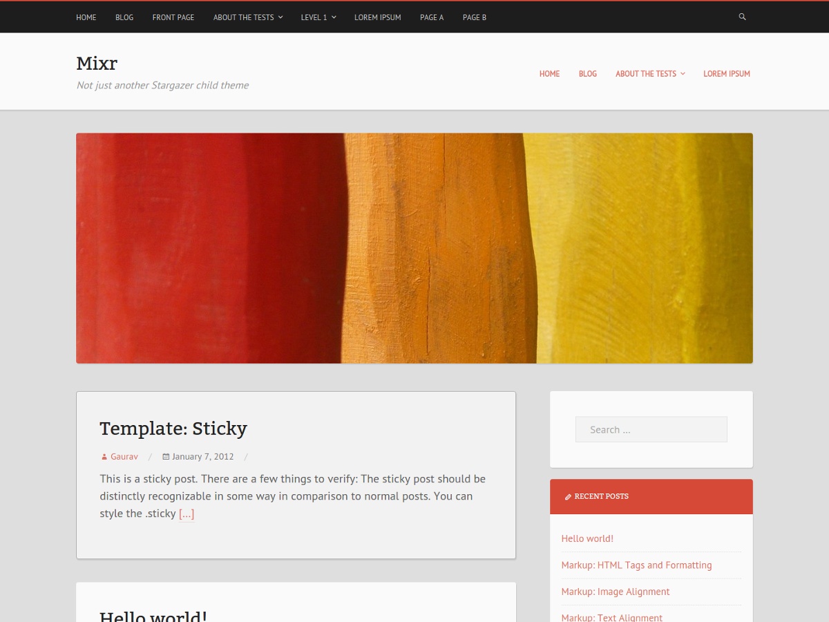 Mixr theme screenshot