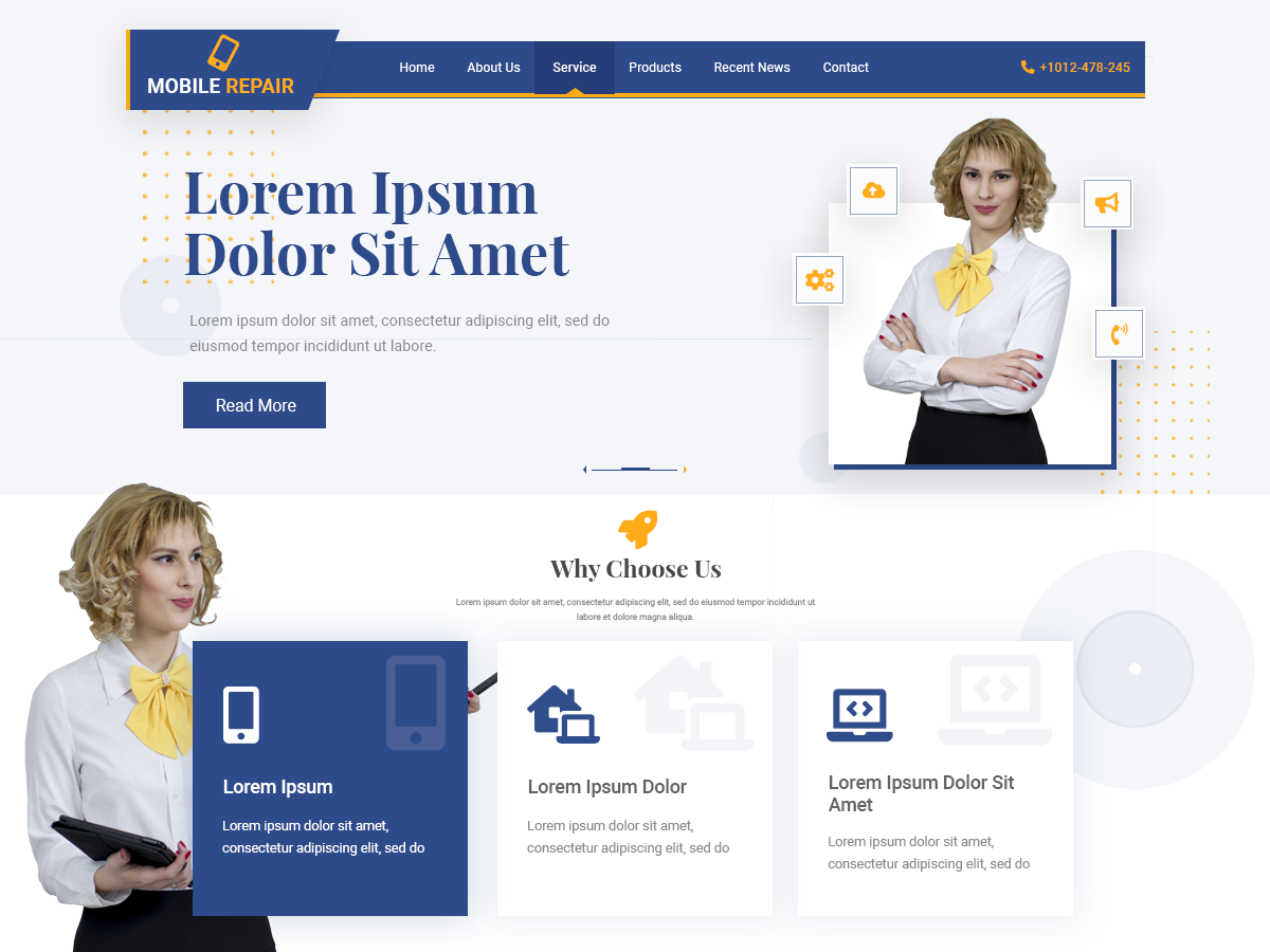 Mobile Repair theme screenshot