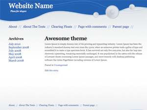 Modern Blue Style theme screenshot