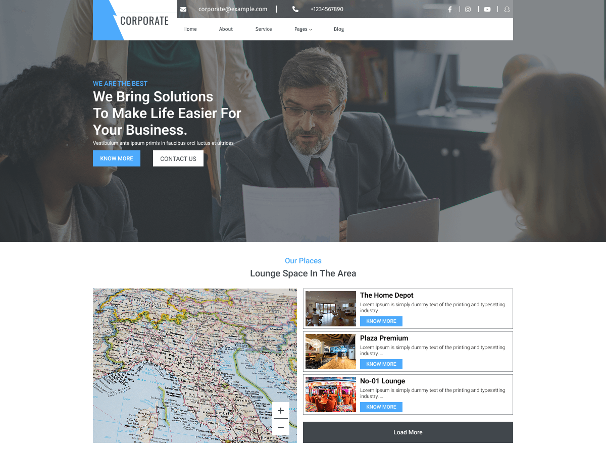 Modern Corporate theme screenshot