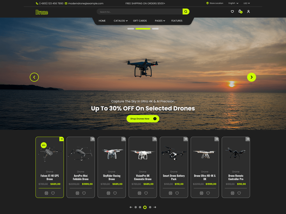 Modern Drone theme screenshot