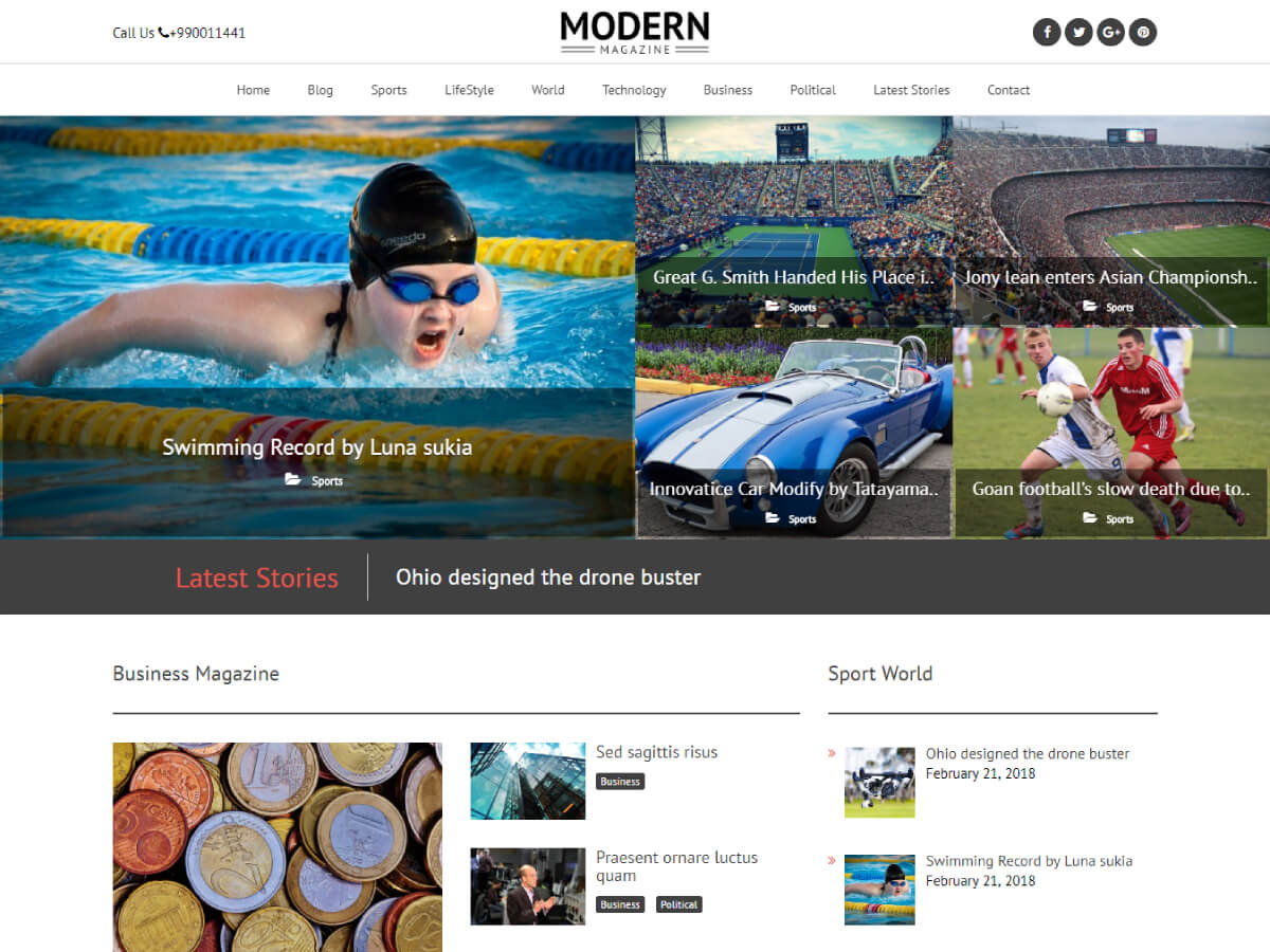 Modern Magazine theme screenshot