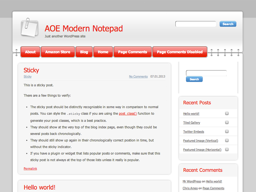 Modern Notepad theme screenshot