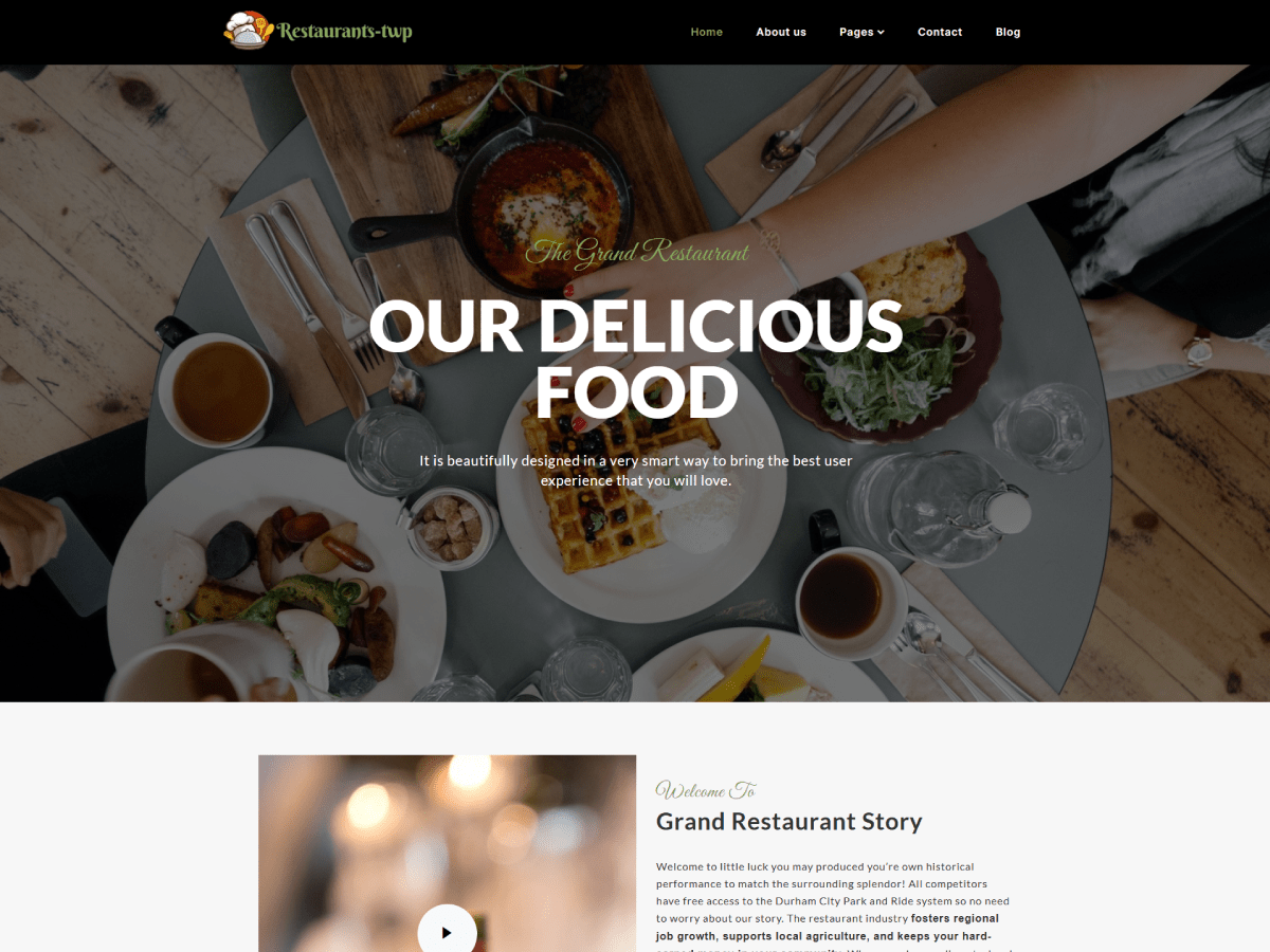 Modern Restaurant theme screenshot