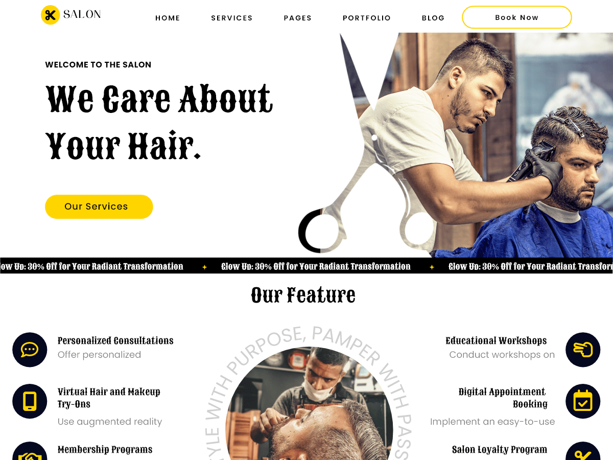 Modern Salon theme screenshot