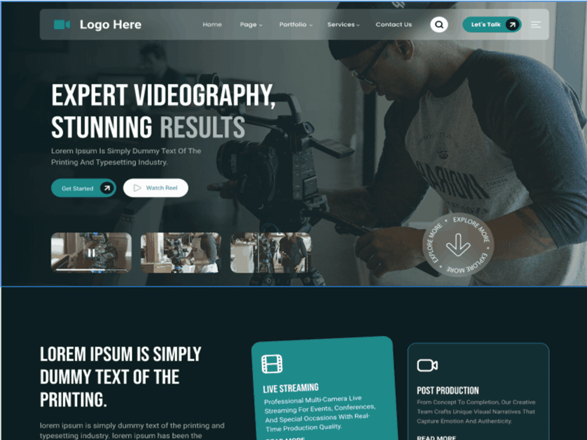 Modern Videography theme screenshot