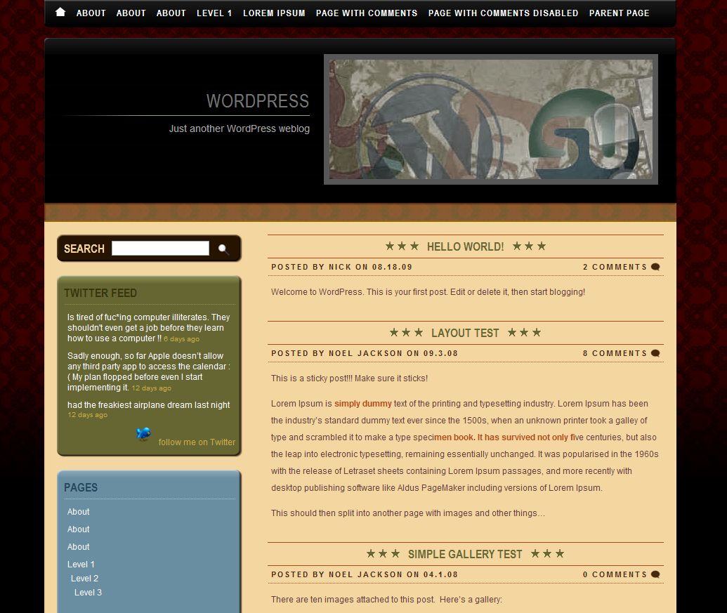Modern-Vintage theme screenshot