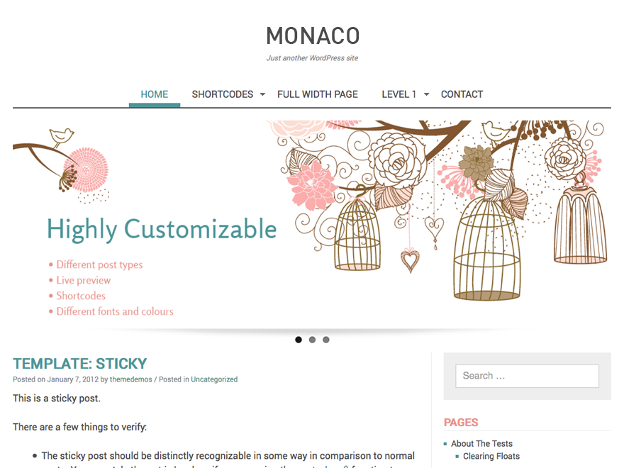 Monaco theme screenshot