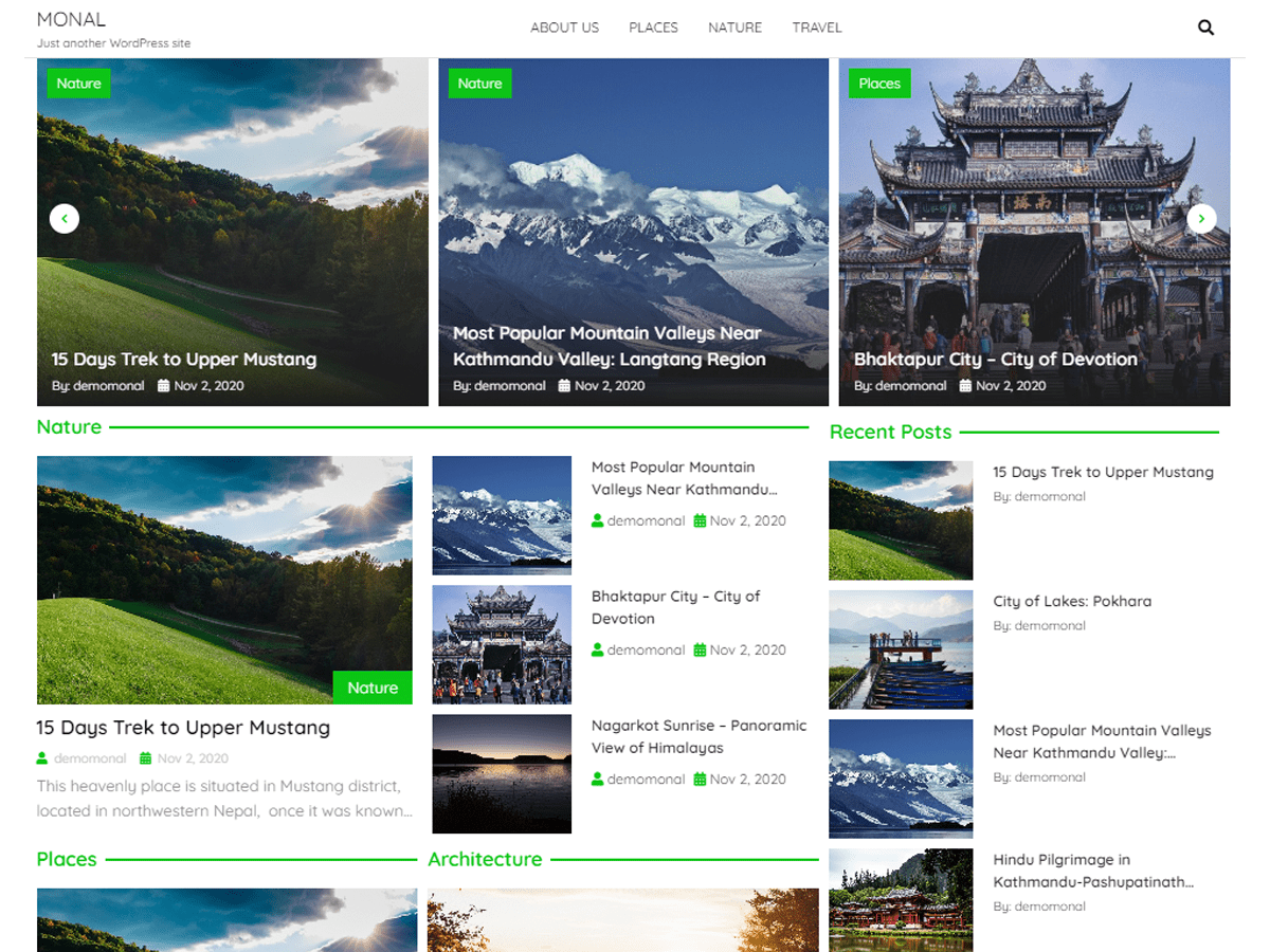Monal theme screenshot