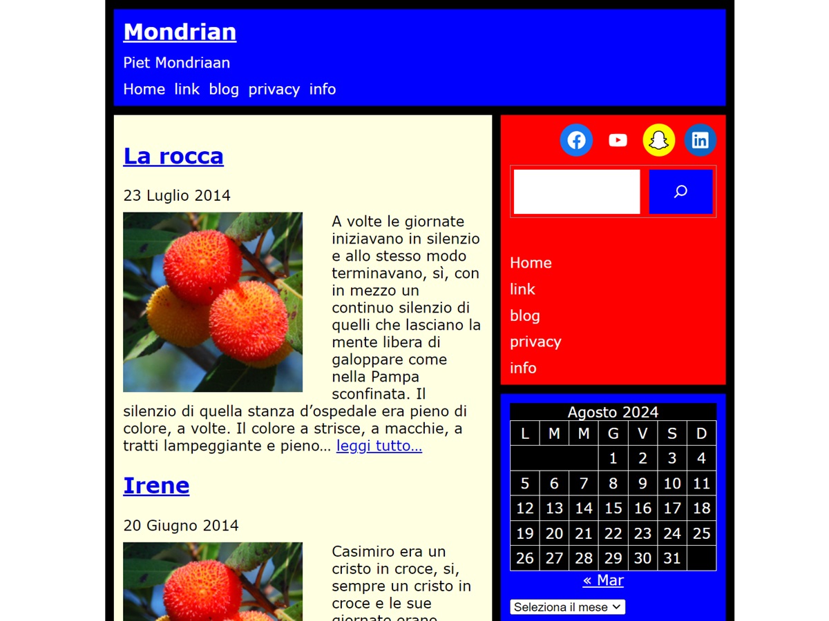 Mondrian theme screenshot