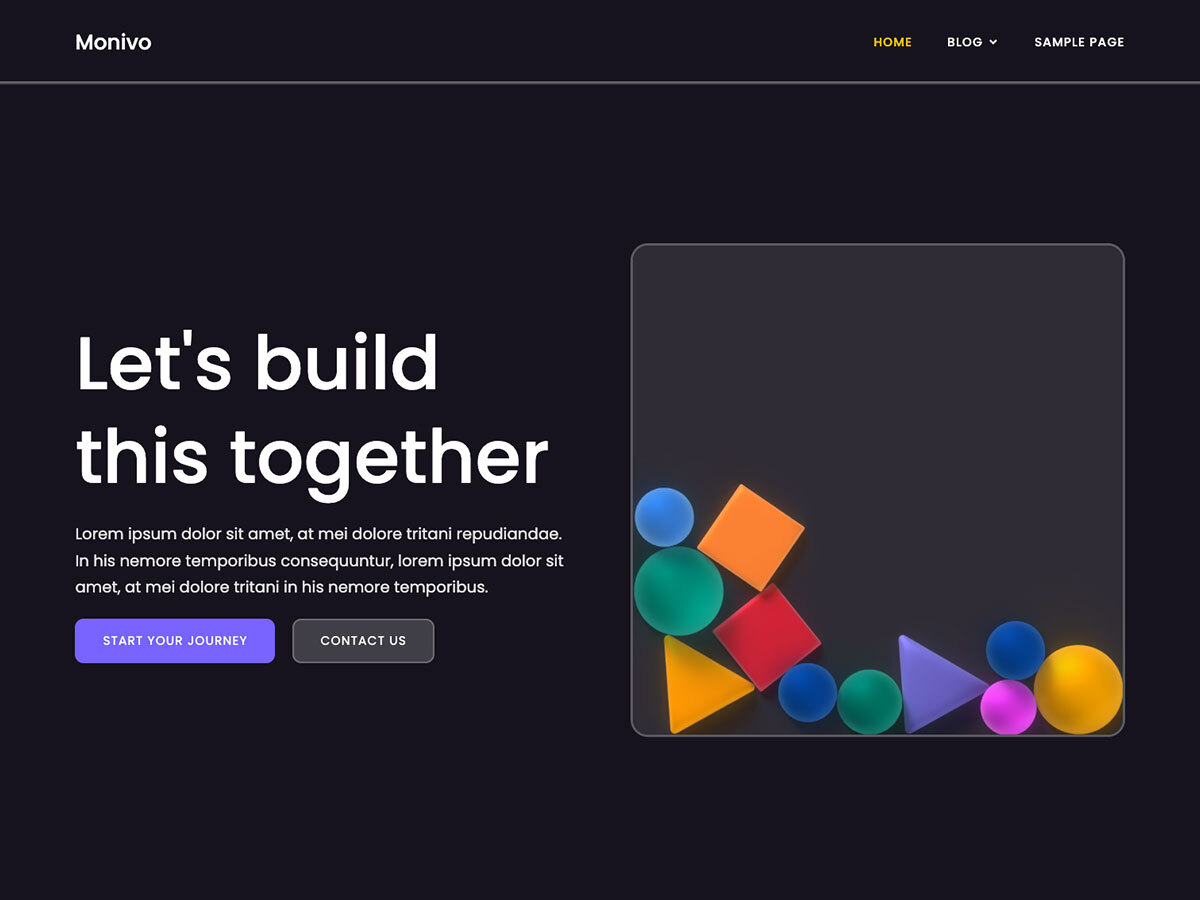 Monivo theme screenshot