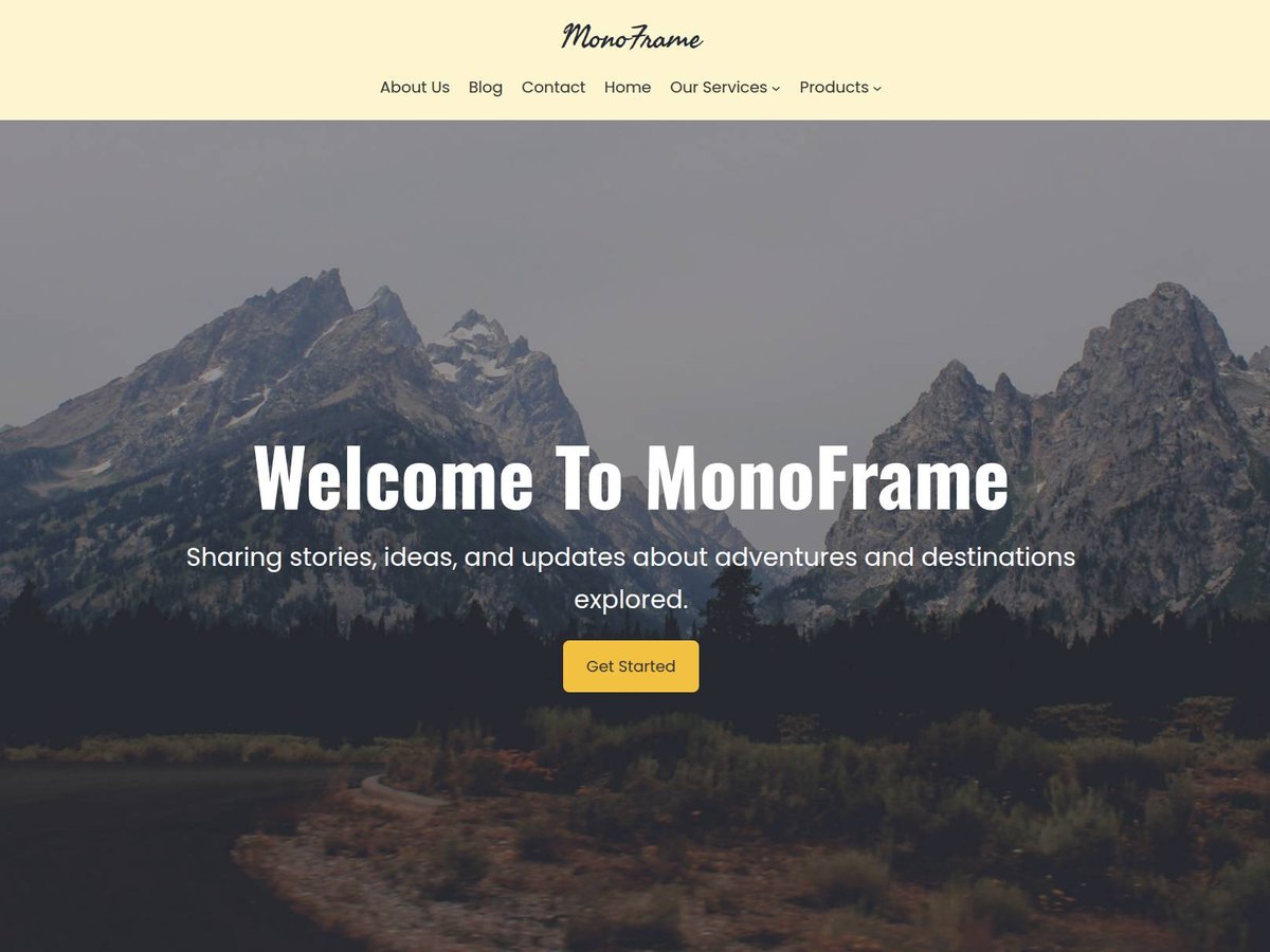 MonoFrame theme screenshot