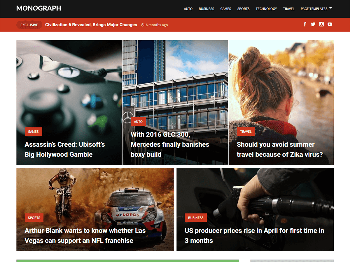 Monograph theme screenshot