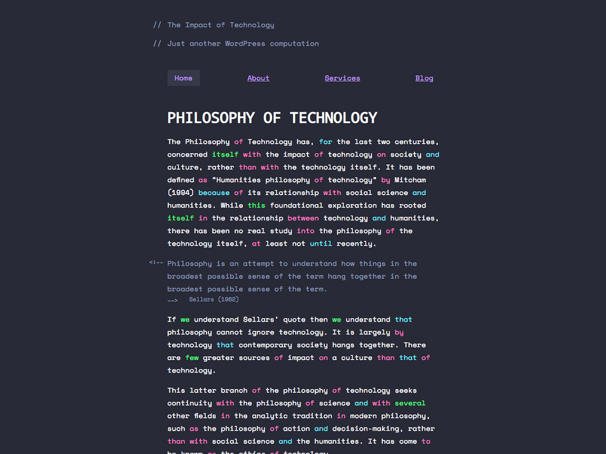 Monostack theme screenshot