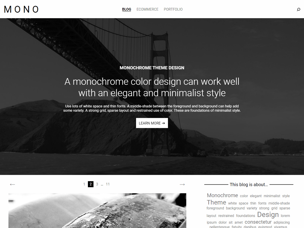 MonoWP theme screenshot