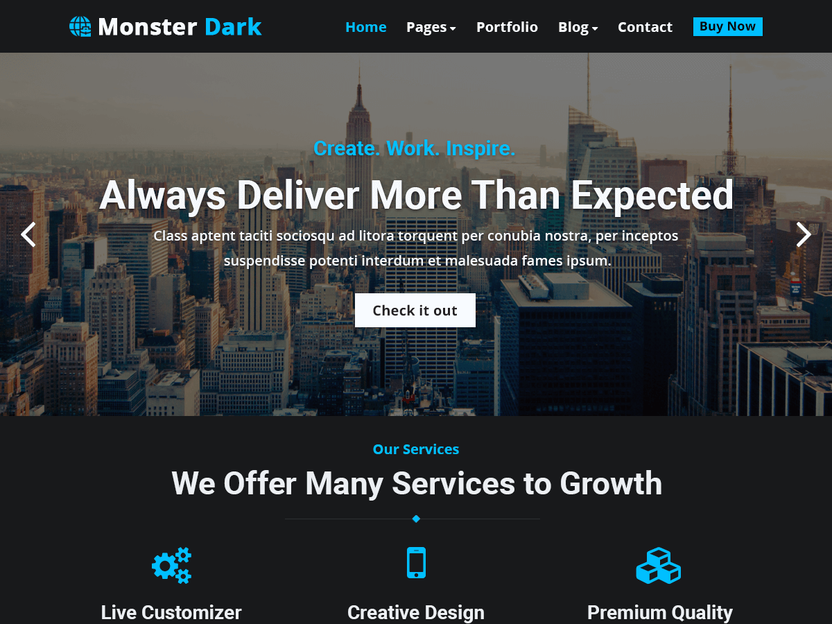 Monster Dark theme screenshot