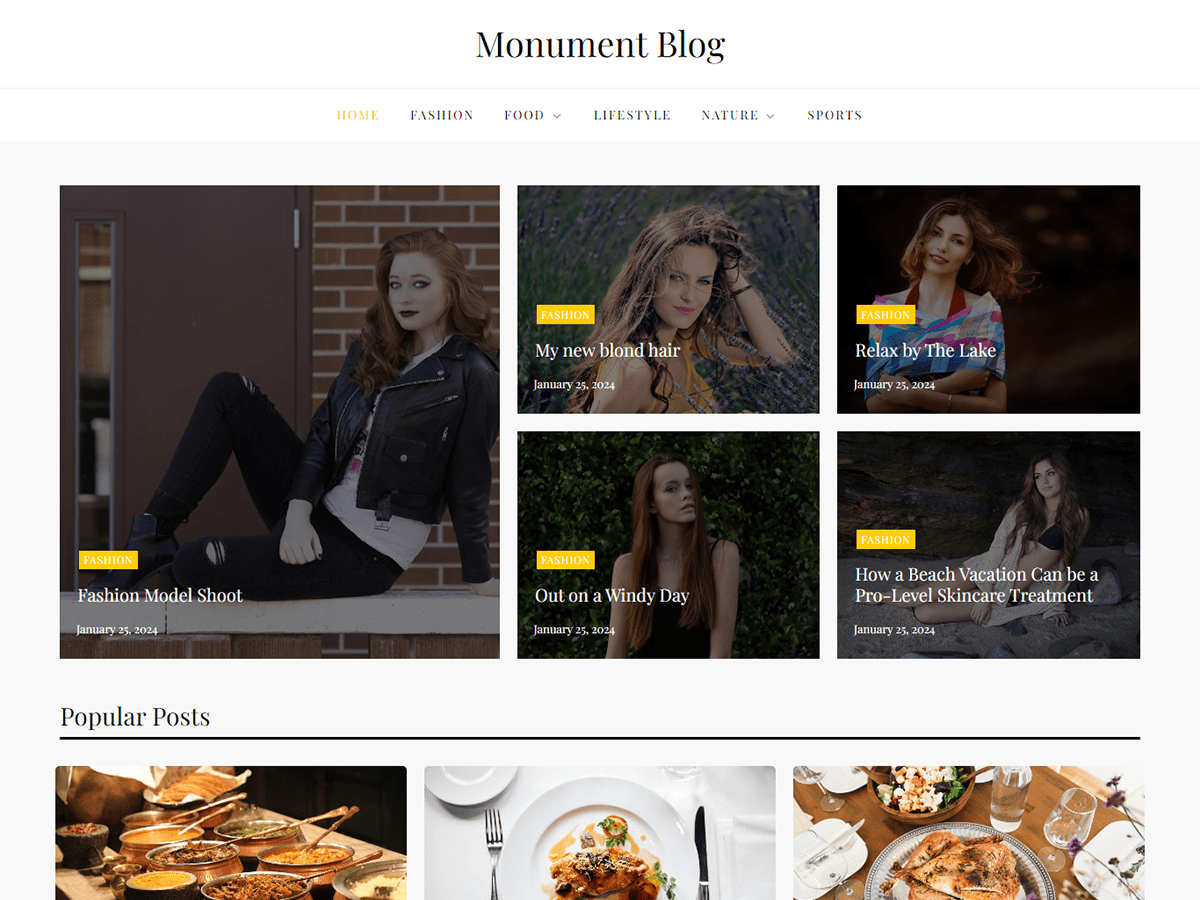 Monument Blog theme screenshot