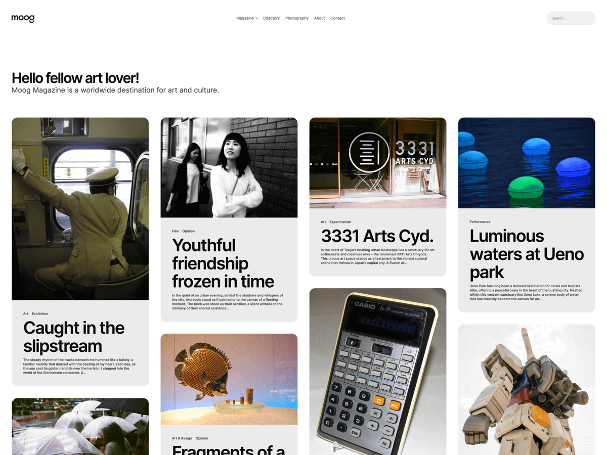 Moog theme screenshot