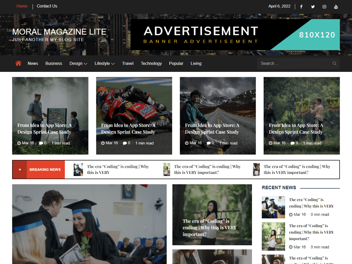 Moral Magazine Lite theme screenshot