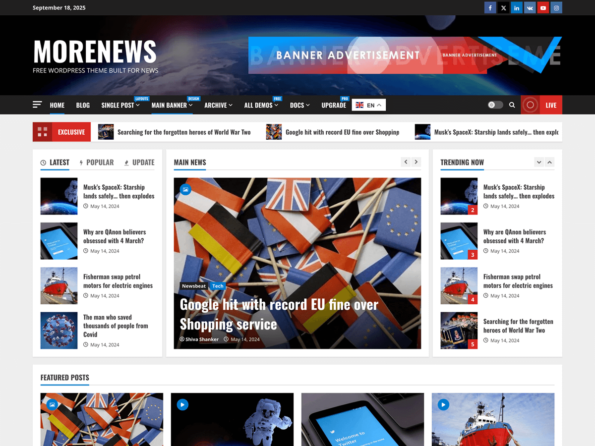 MoreNews theme screenshot