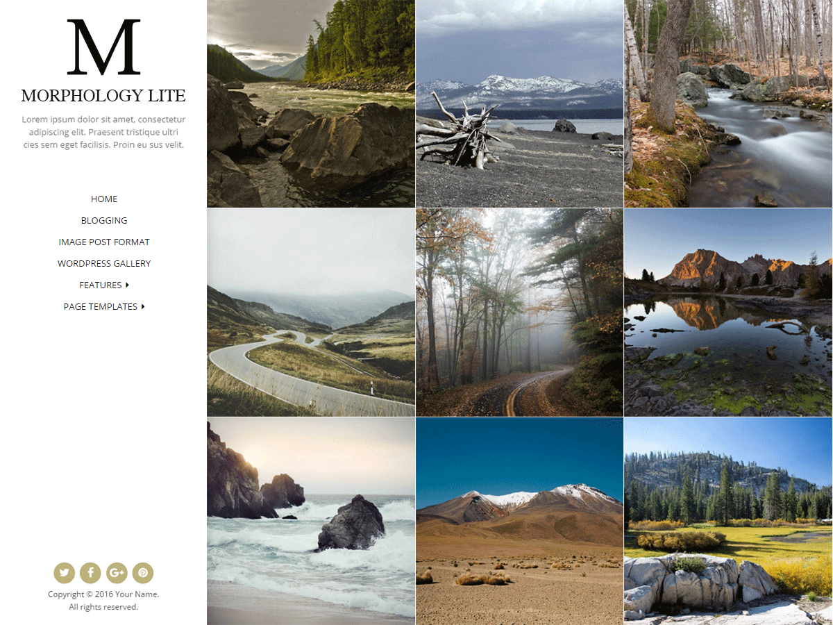 Morphology Lite theme screenshot