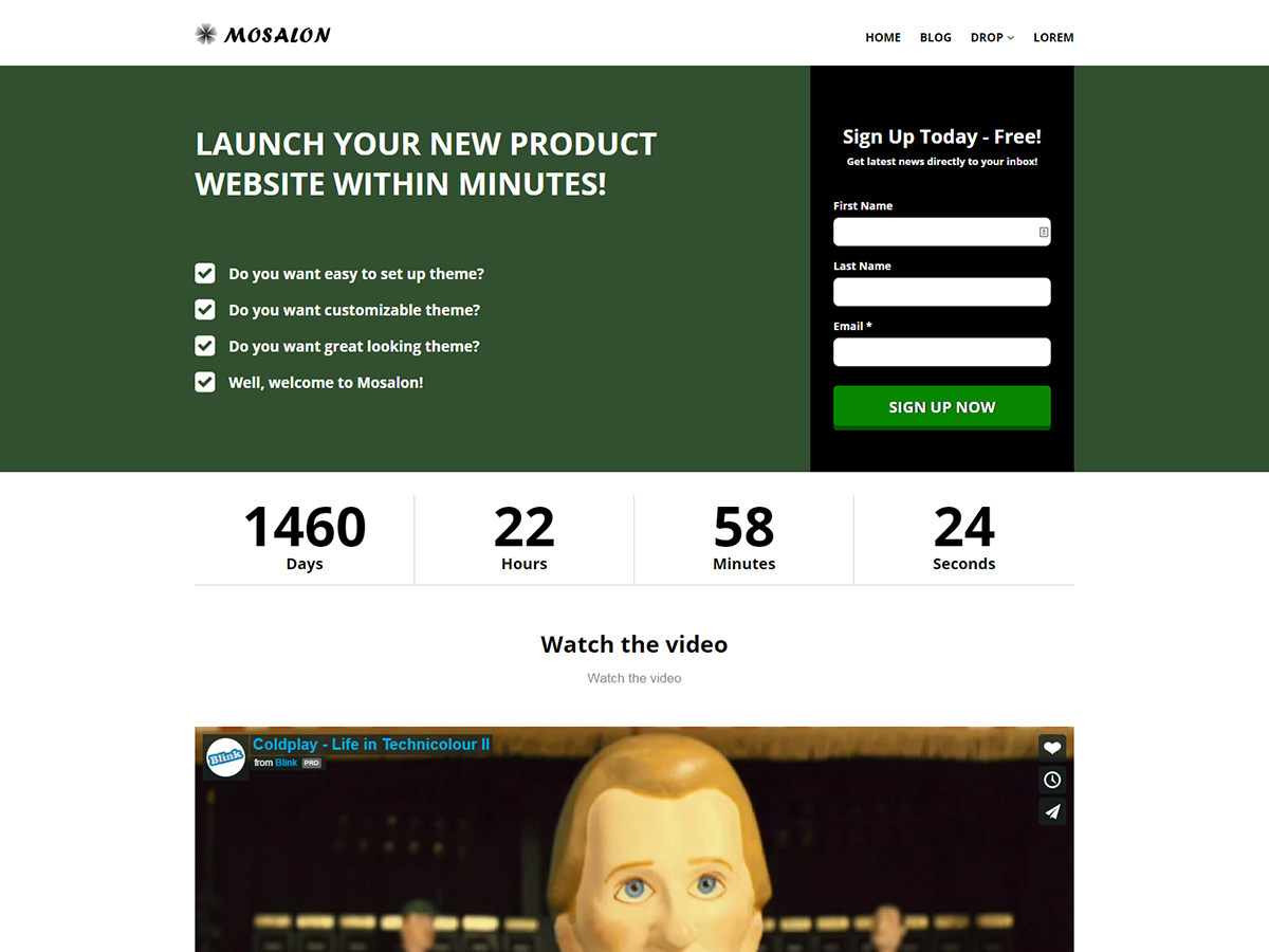 Mosalon theme screenshot